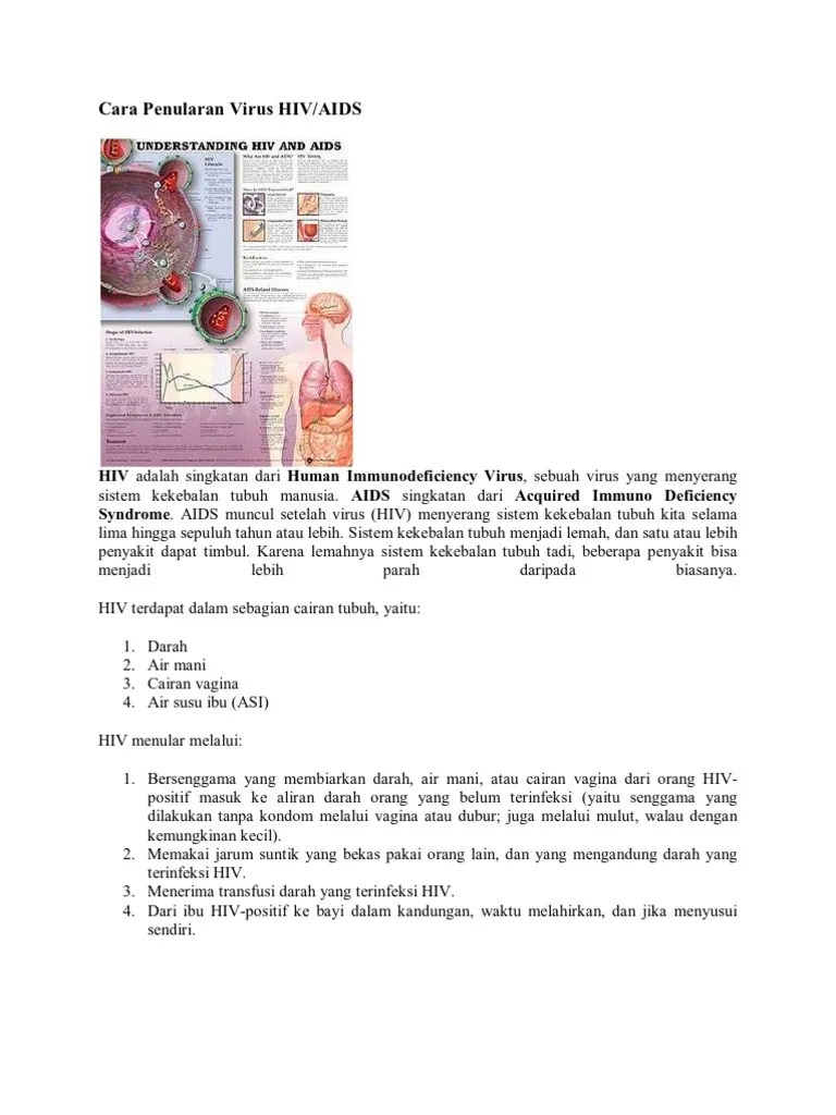 Cara Penularan Virus HIV | PDF