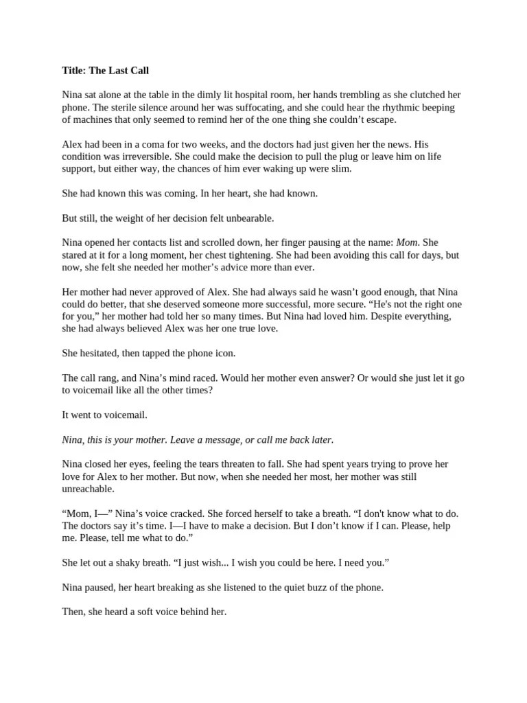 Final Goodbye A Heartbreaking Choice PDF