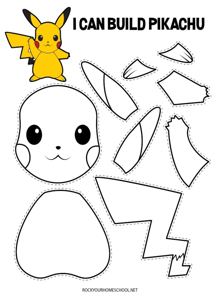 Pokemon Printable Crafts Pack PDF Characters Created Pokémon(06)