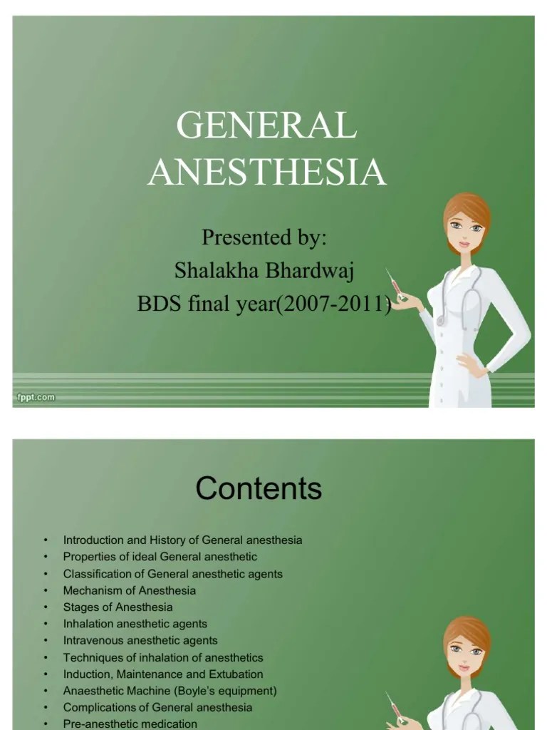 General Anesthesia PDF Anesthesia Monitoring (Medicine)