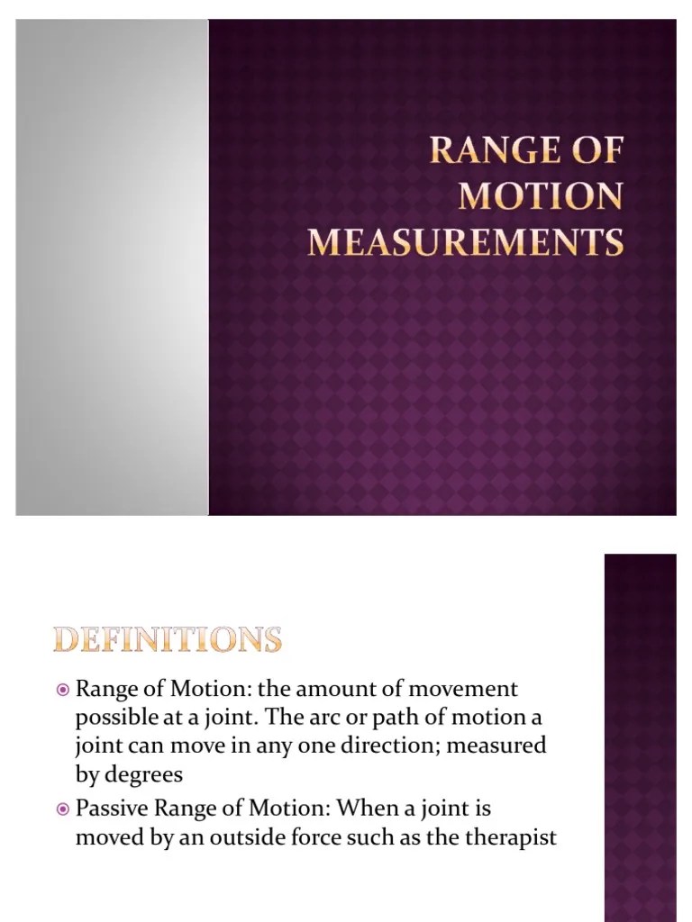 Range of Motion PDF