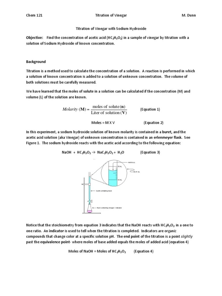 8_Titration of Vinegar Titration Sodium Hydroxide