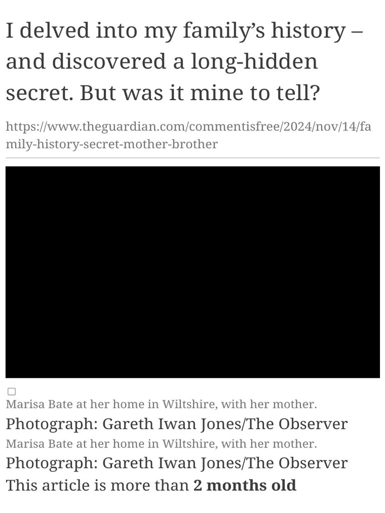 Family Secrets A Journalist's Dilemma PDF