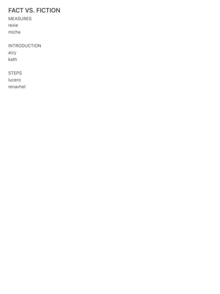 Fact vs. Fiction PDF