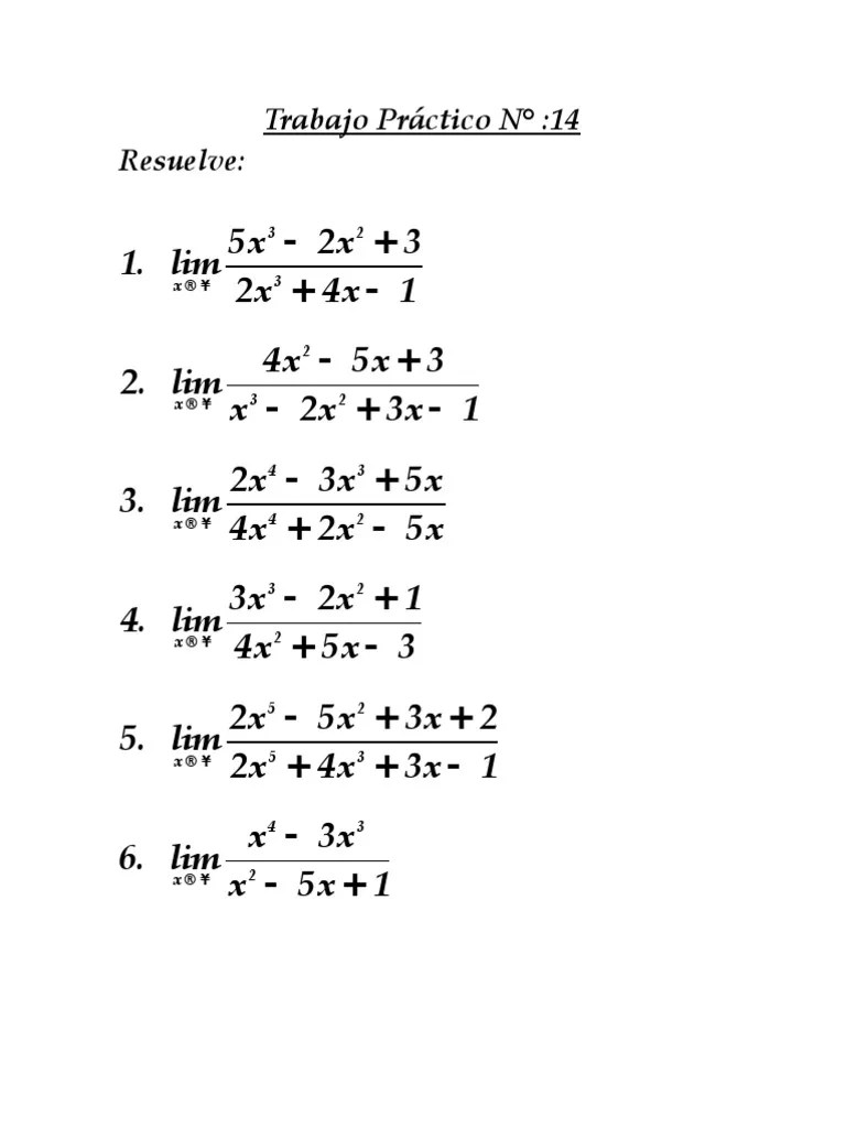 Ejercicios de Límites | PDF