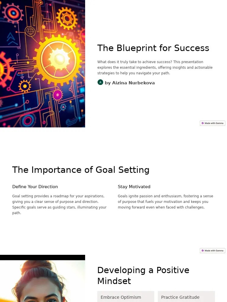 The Blueprint For Success Pdf Disciplines Mentorship