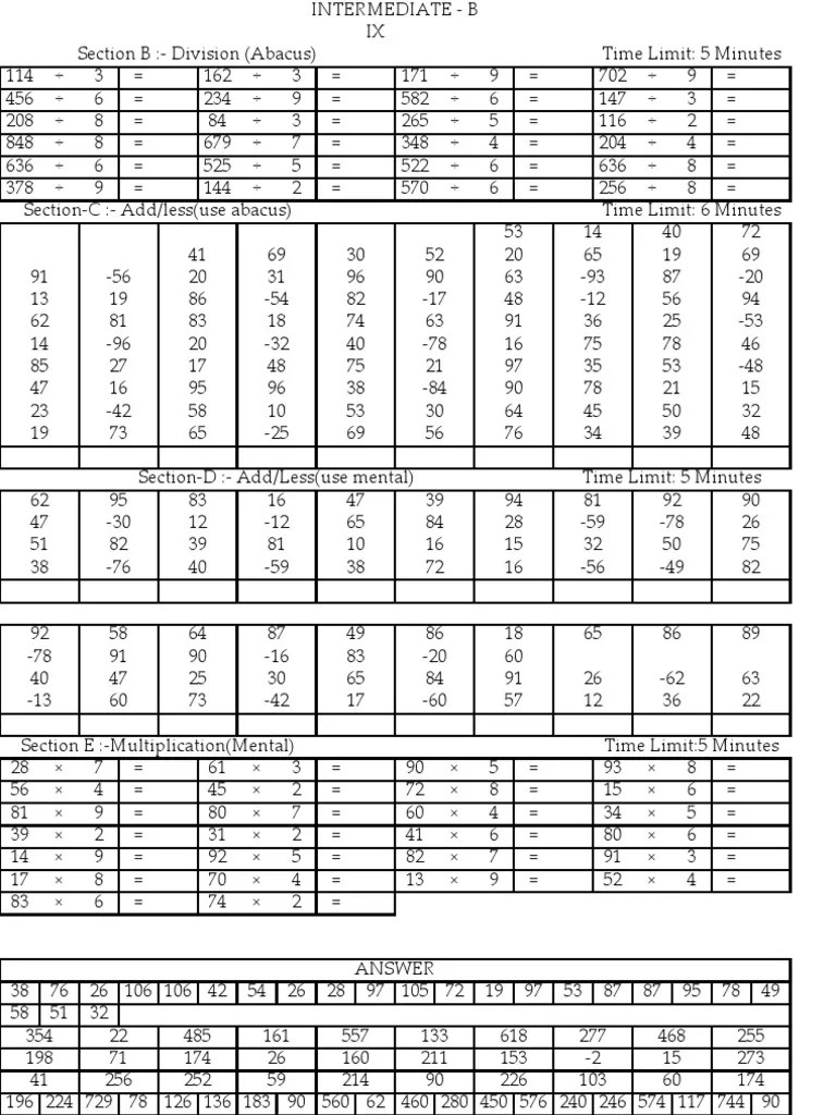 UCMAS Intermediate B