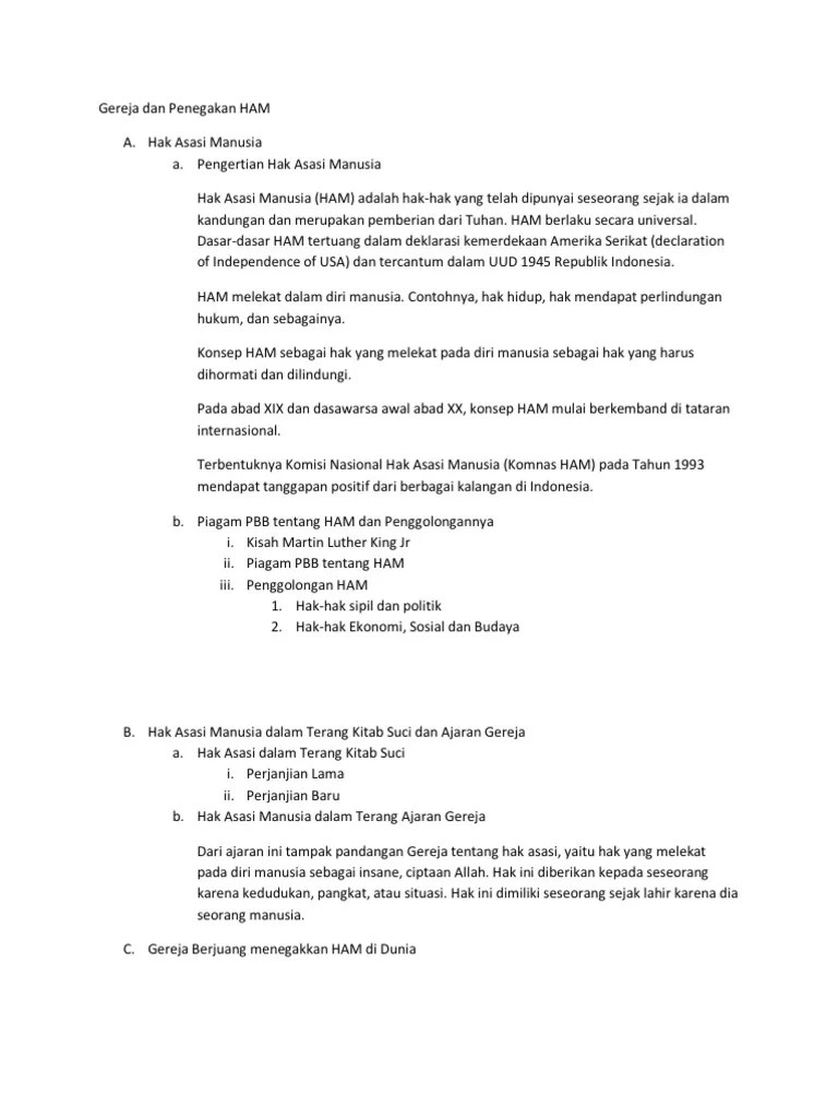 Gereja Dan Penegakan HAM | PDF