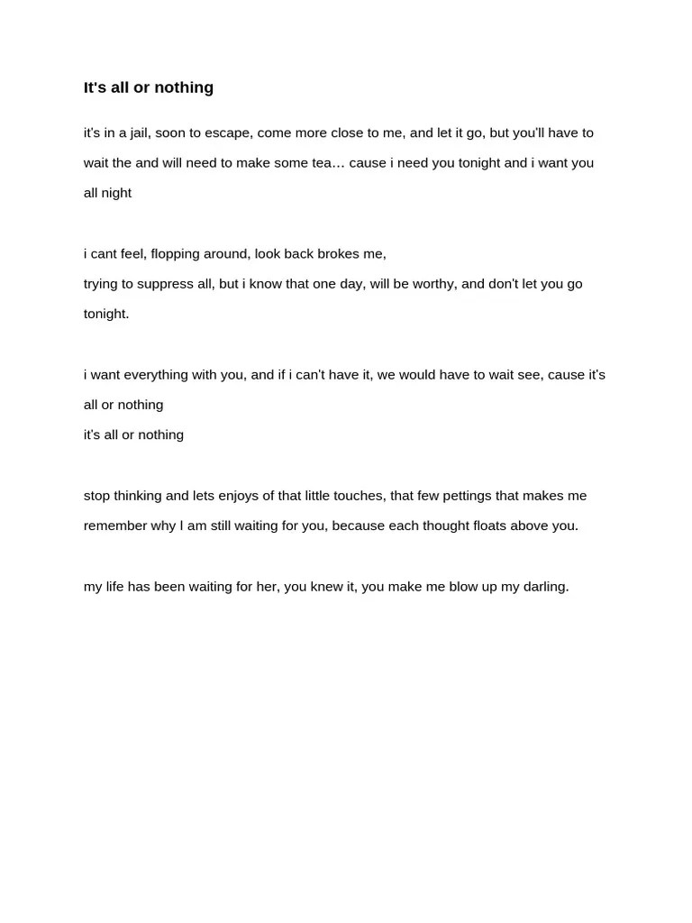 It S All or Nothing PDF