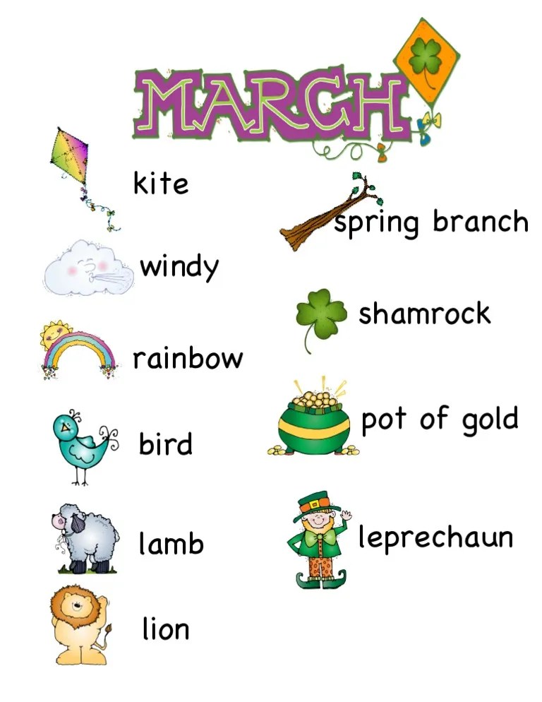March Word List