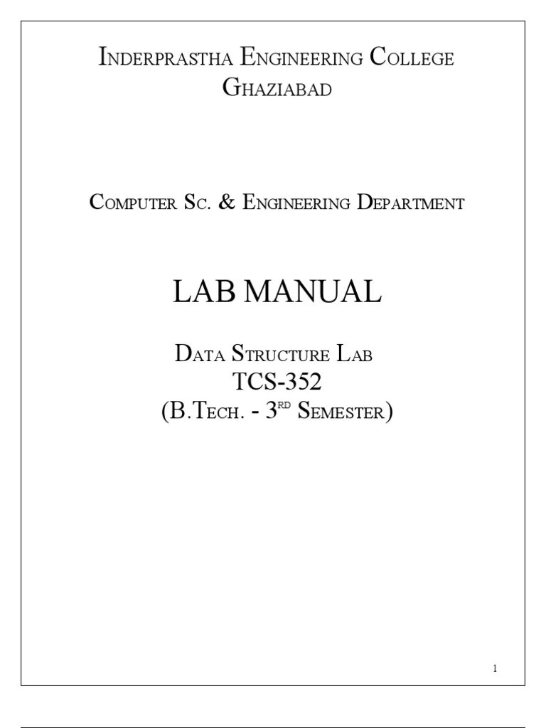 Data Structure Lab Manual PDF