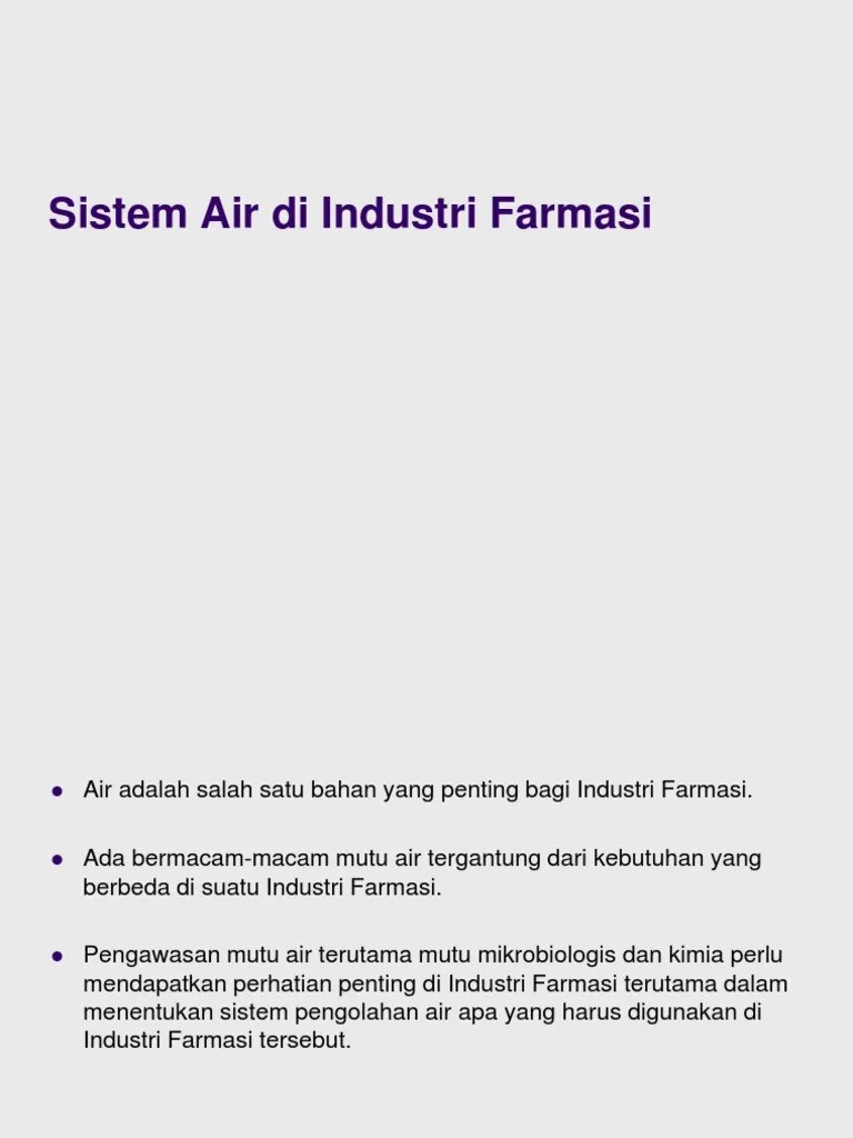 Sistem Pengolahan Air Di Industri Farmasi Unpad 280608 PDF