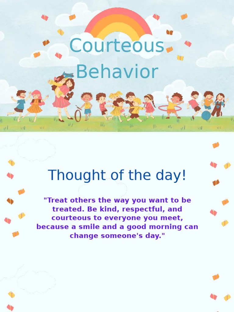 Understanding Courteous Behavior PDF