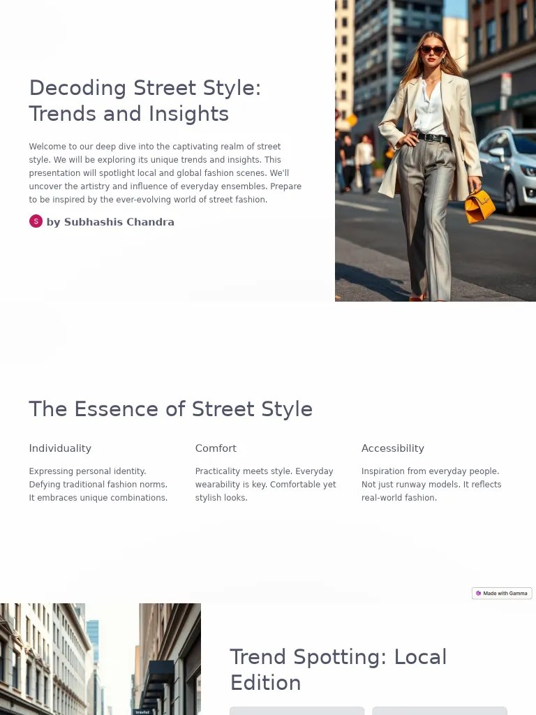 Decoding Street Style Trends And Insights Pdf Fashion Clothing