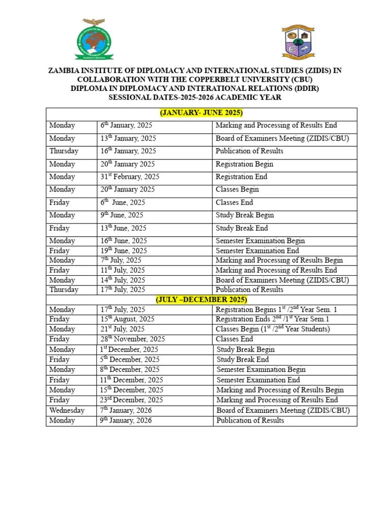 CBU Academic Calendar 20252026 PDF
