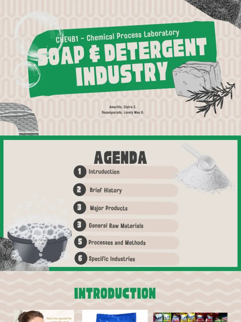 Soap and Detergent Industry Overview PDF Soap Detergent