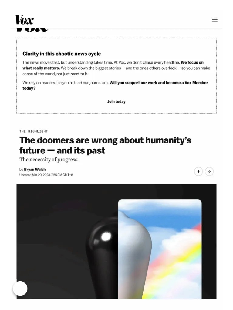 Is Humanity Doomed This Is The Case For Believing in Progress PDF