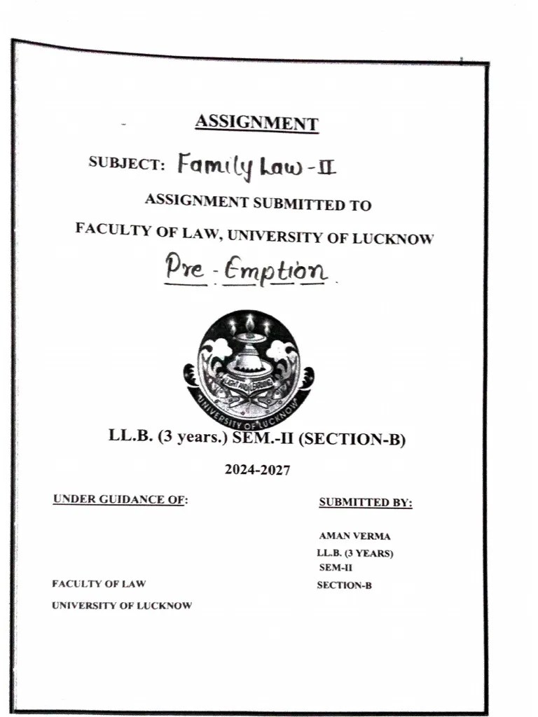 Pre Emption Pdf