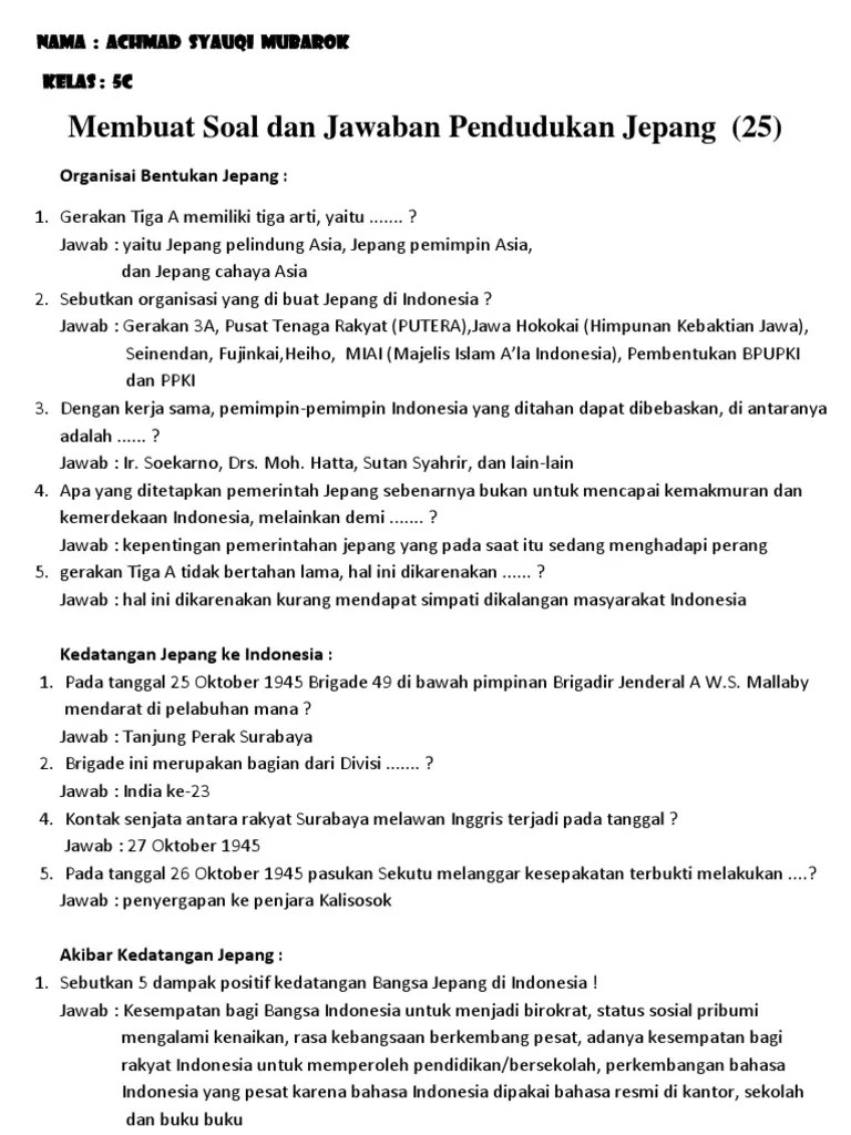 50 Soal Dan Jawaban Esai Tentang Materi Imperialisme Dan Kolonialisme