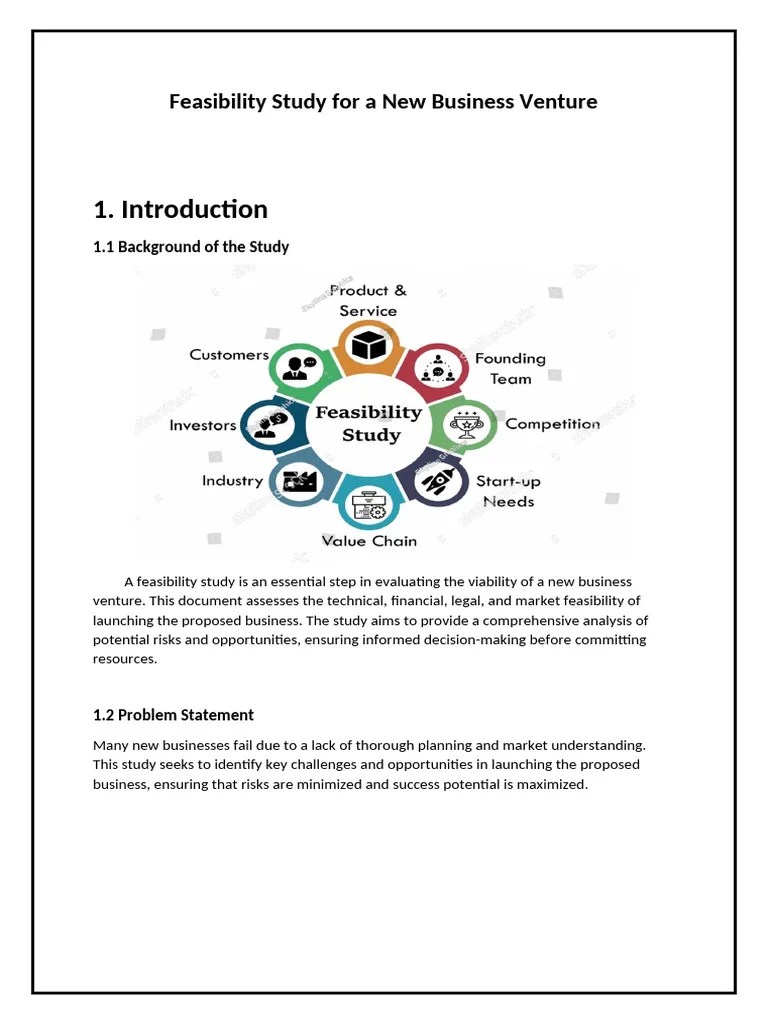 Business Venture Feasibility Study PDF Feasibility Study Methodology