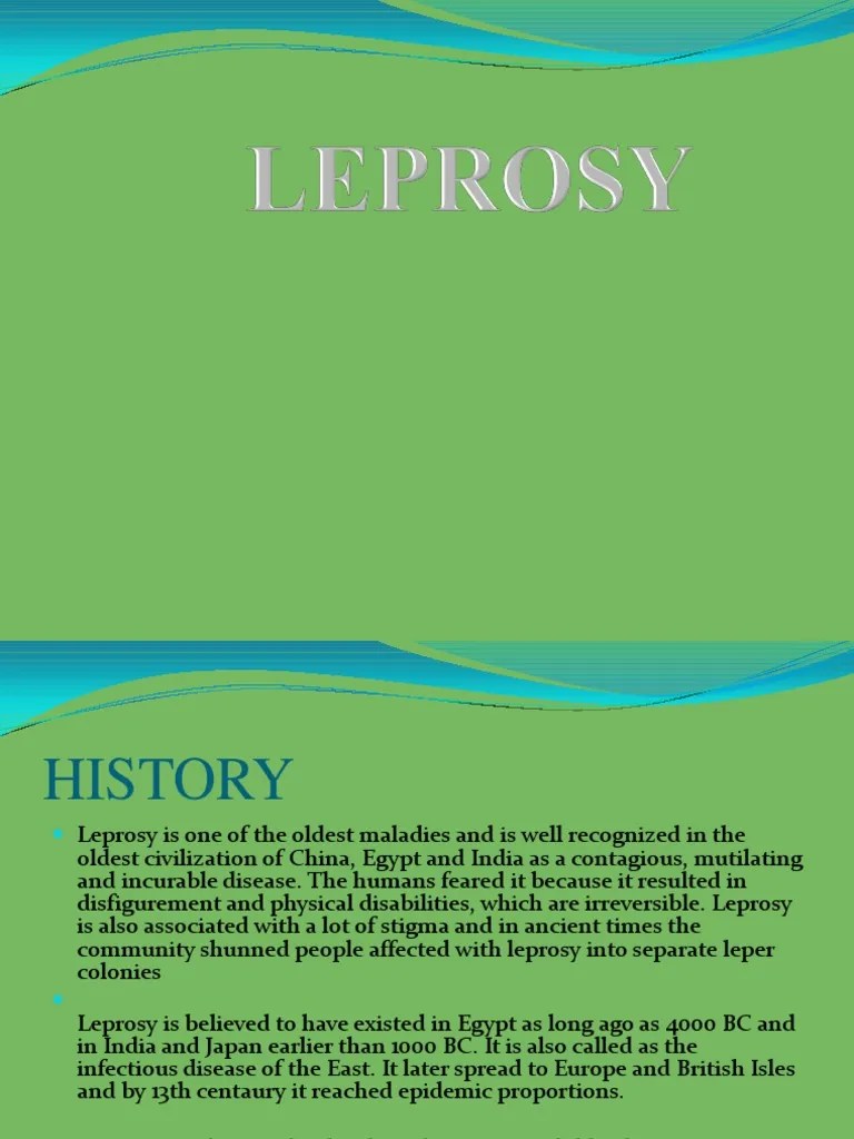 Leprosy Presentation Leprosy Infection
