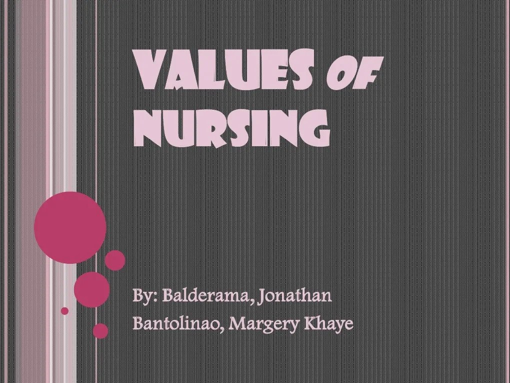 Values of Nursing Ppt Value (Ethics) Nursing