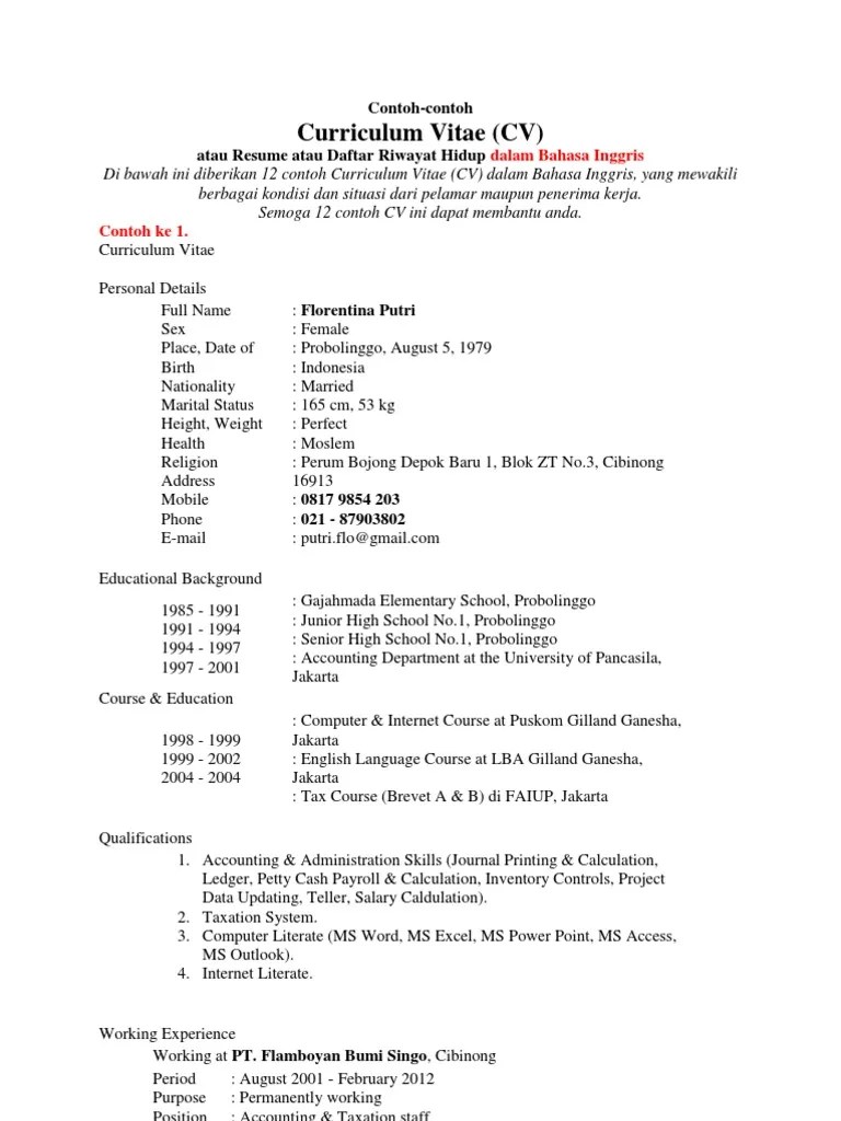 Contoh Daftar Riwayat Hidup Bhs Inggris Stress MP3 Download