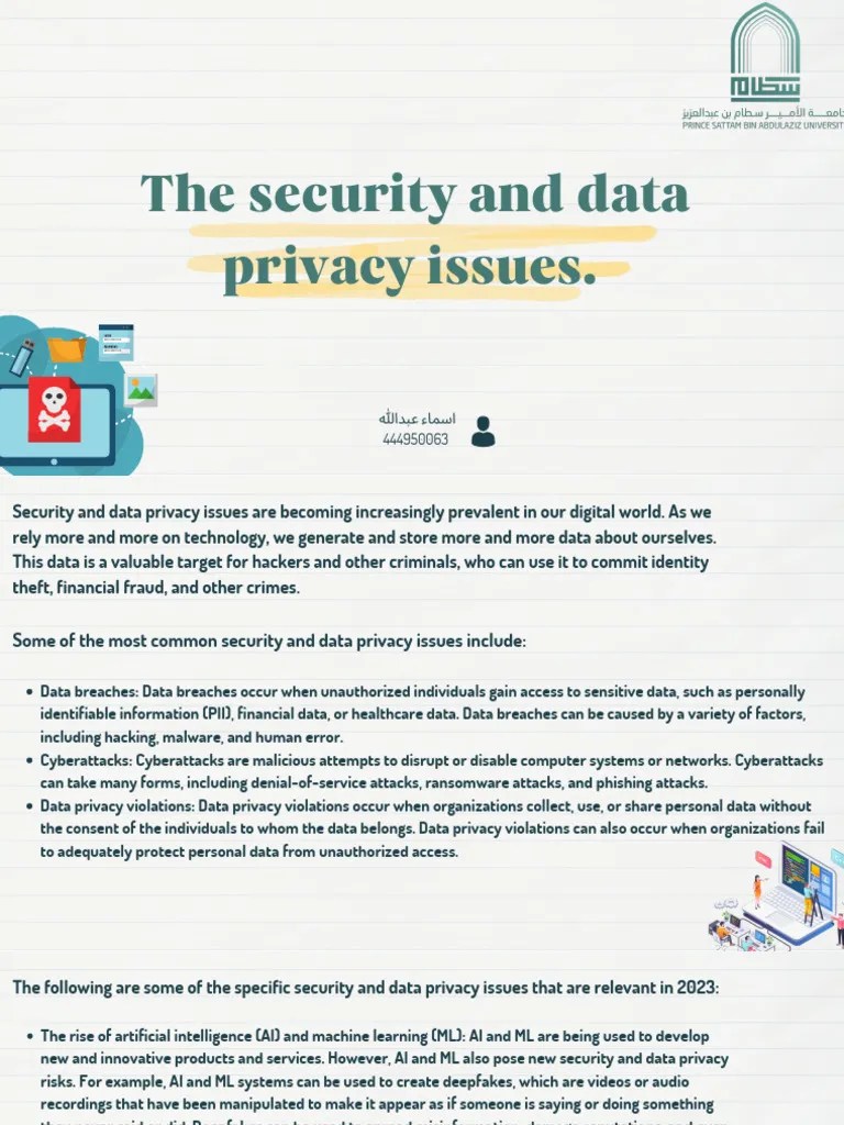 The Security and Data Privacy Issues. PDF Security Computer Security