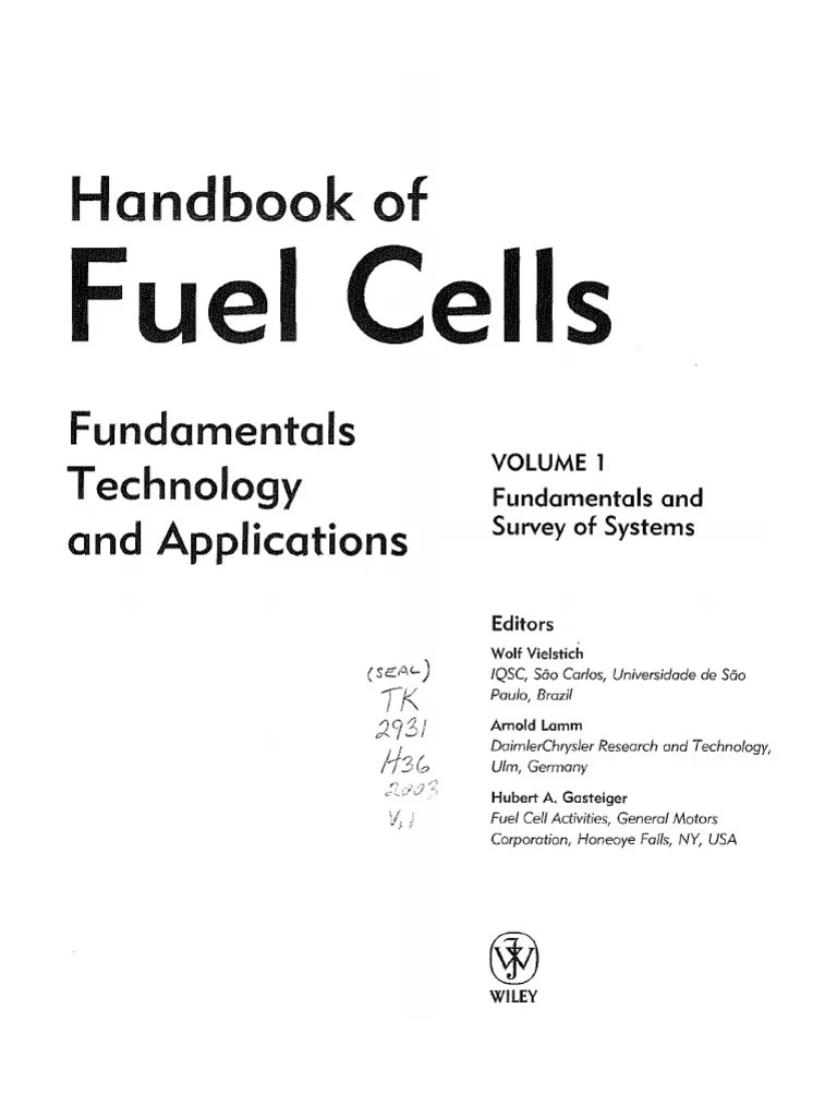 Handbook of Fuel Cells PDF Solvation Fuel Cell