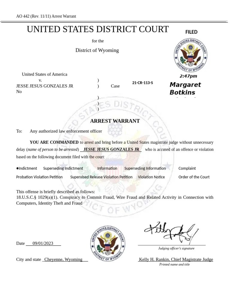 Arrest Warrant Pdf Arrest Arrest Warrant