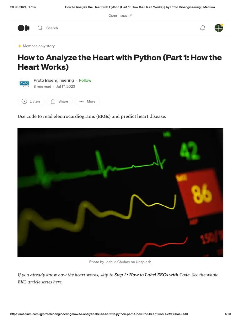 How To Analyze The Heart With Python (Part 1 How The Heart Works