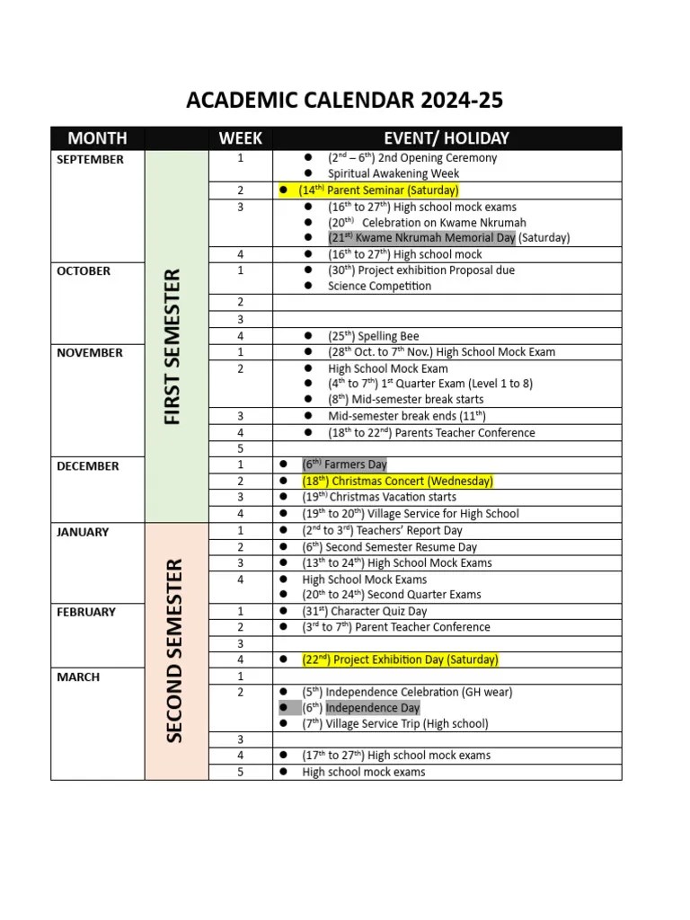 GUSD Academic Calendar 202425 PDF Academic Term
