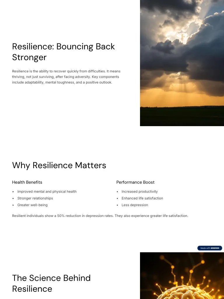 Resilience Bouncing Back Stronger PDF Psychological Resilience