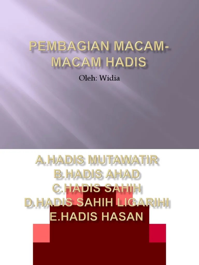 Pembagian Macam-Macam Hadis | PDF