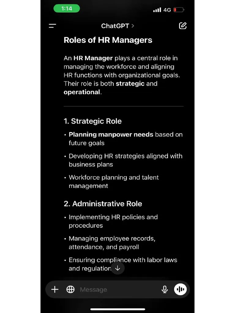 Role of hr manager PDF