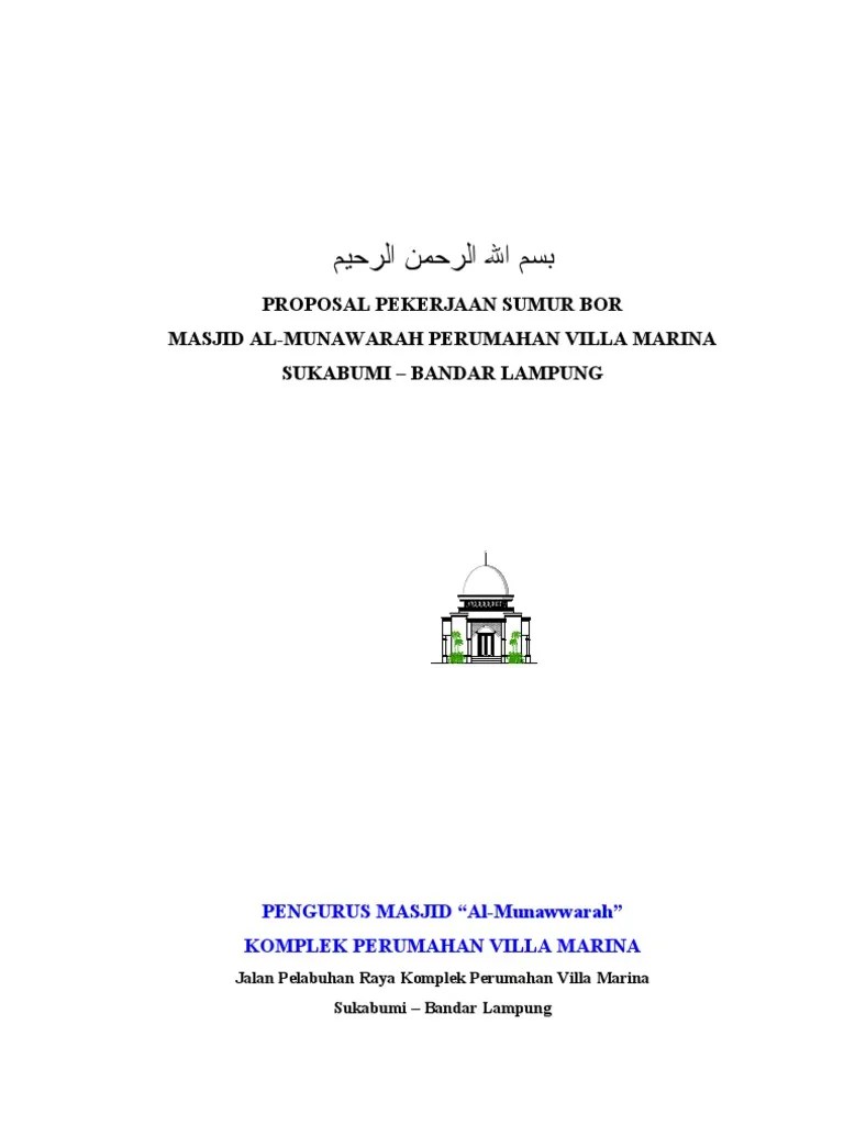 Proposal Pekerjaan Sumur Bor PDF