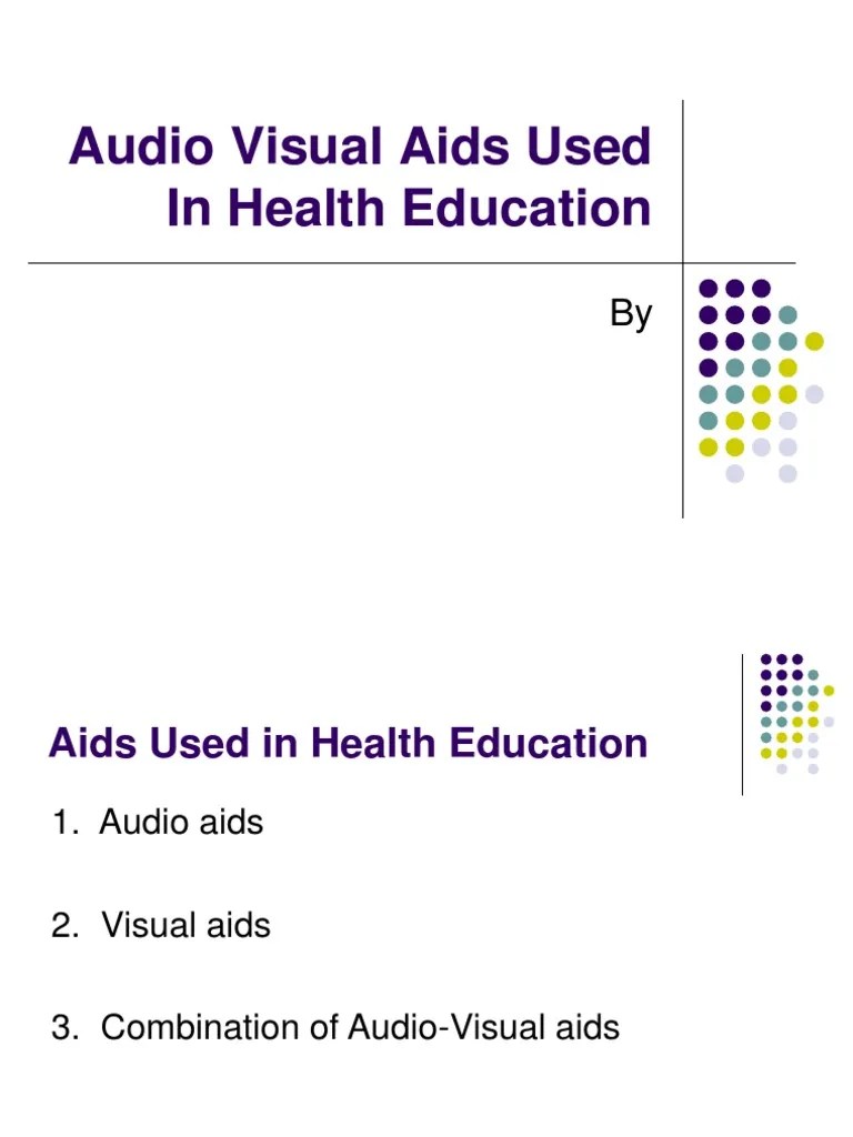 Audio Visual Aids Used in Health Education PDF Flashcard Television Programs