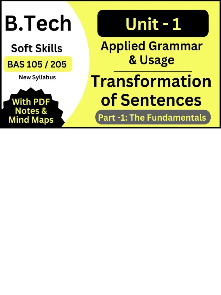 Sentence Transformation Techniques PDF Adverb Adjective
