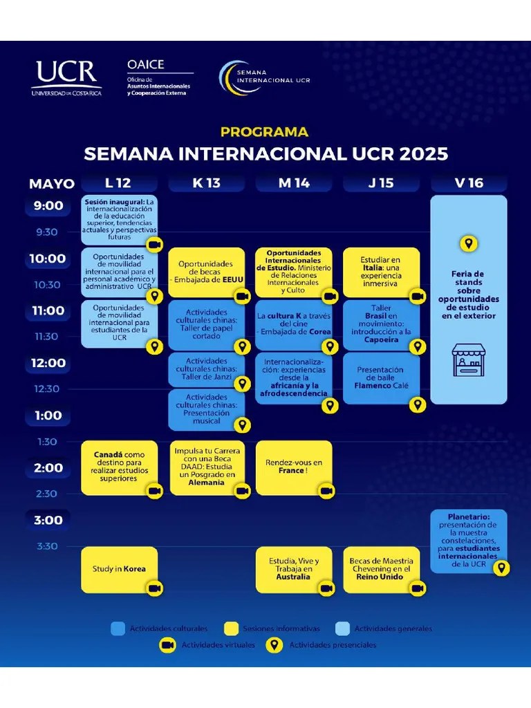 Semana Internacional Ucr 2025 Programa General | PDF