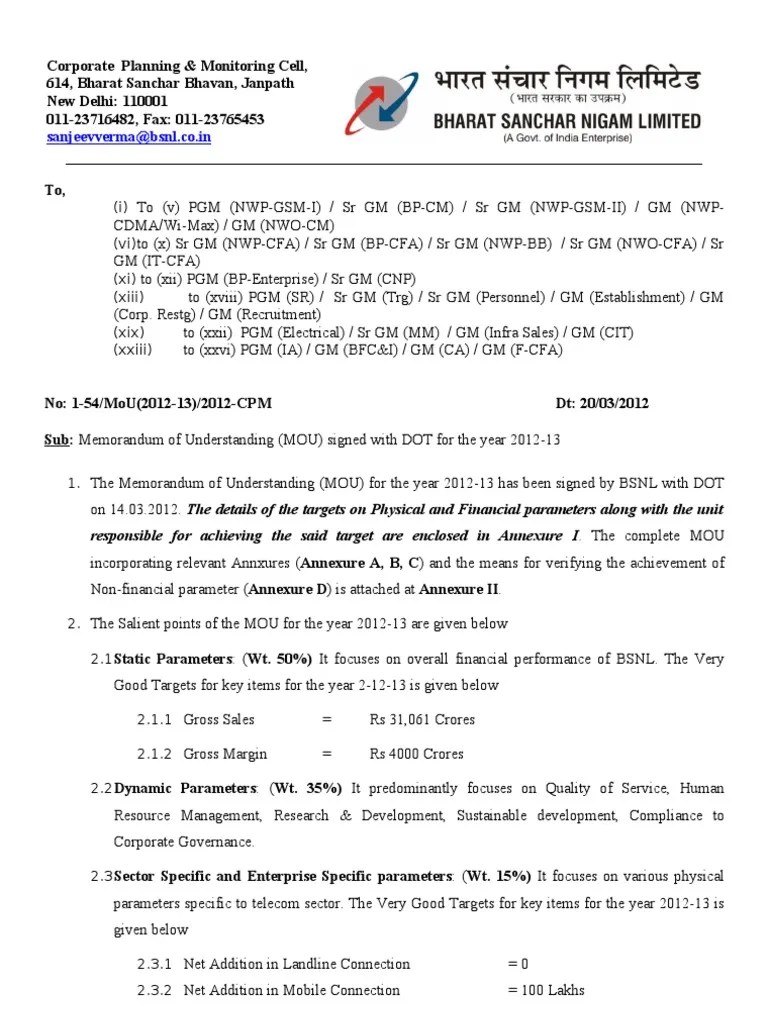 Letter MOU(1) Networks Computing