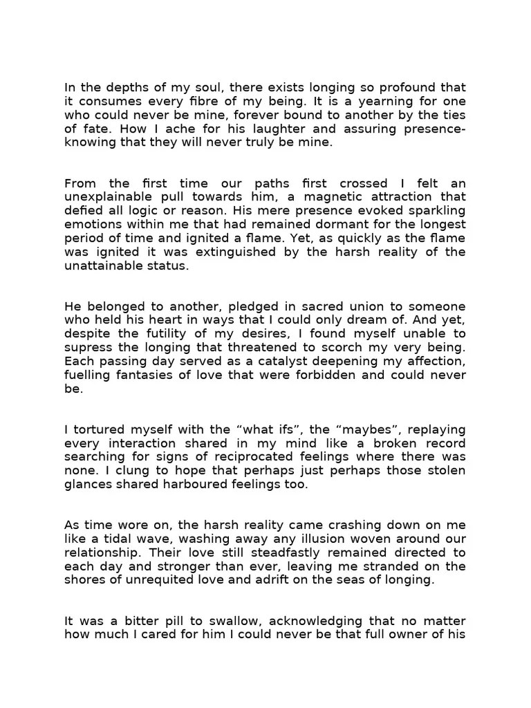 Unrequited Love A Bittersweet Longing PDF
