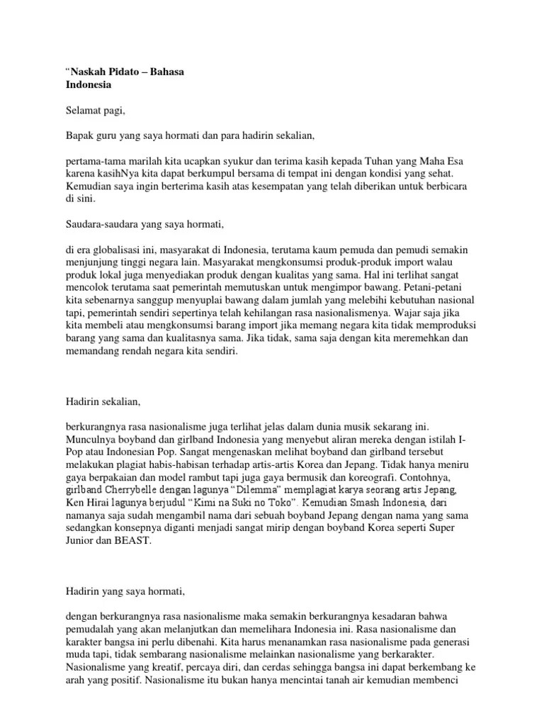 Naskah Pidato | PDF