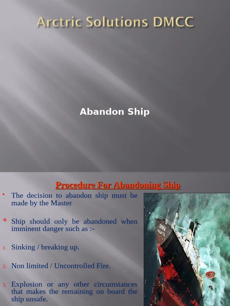 Abandoning Ship AY PDF Ships Maritime Incidents