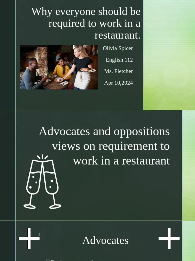 Why Everyone Should Work in A Restaurant PDF