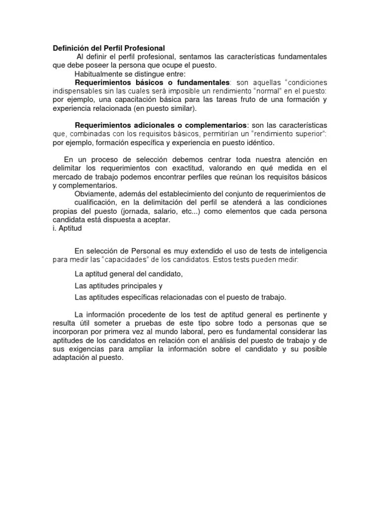 Definición del Perfil Profesional Plan de estudios Creatividad