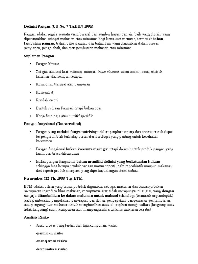 Definisi Pangan | PDF