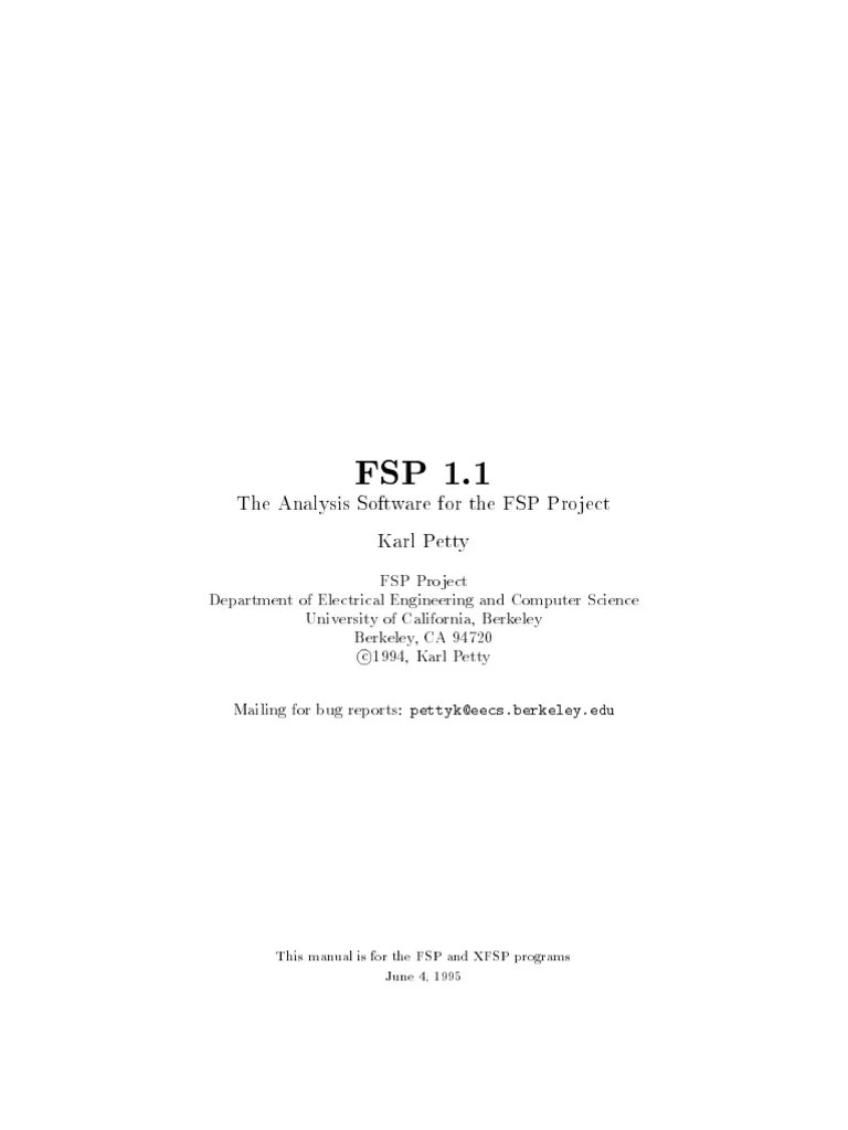 FSP Manual | PDF | Parameter (Computer Programming) | Scripting Language