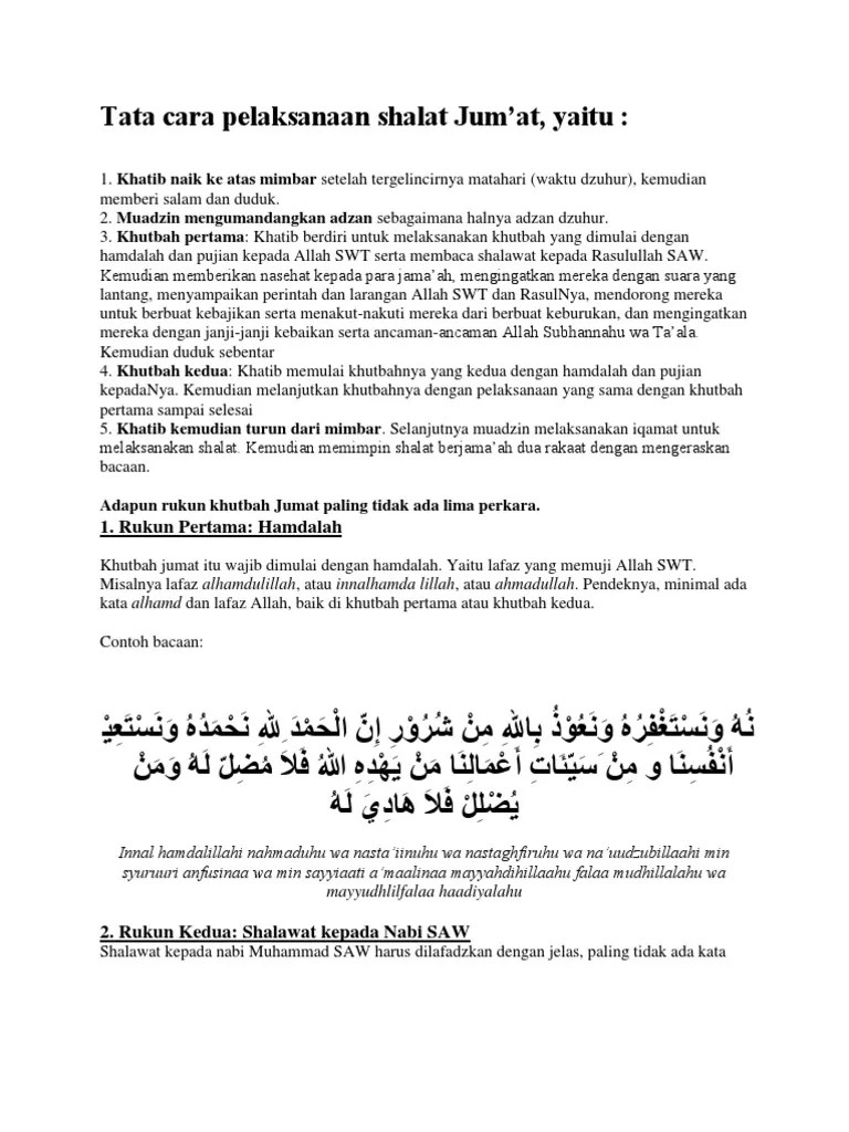 Teks Khutbah Jumat Singkat Tentang Sholat Terkait Teks