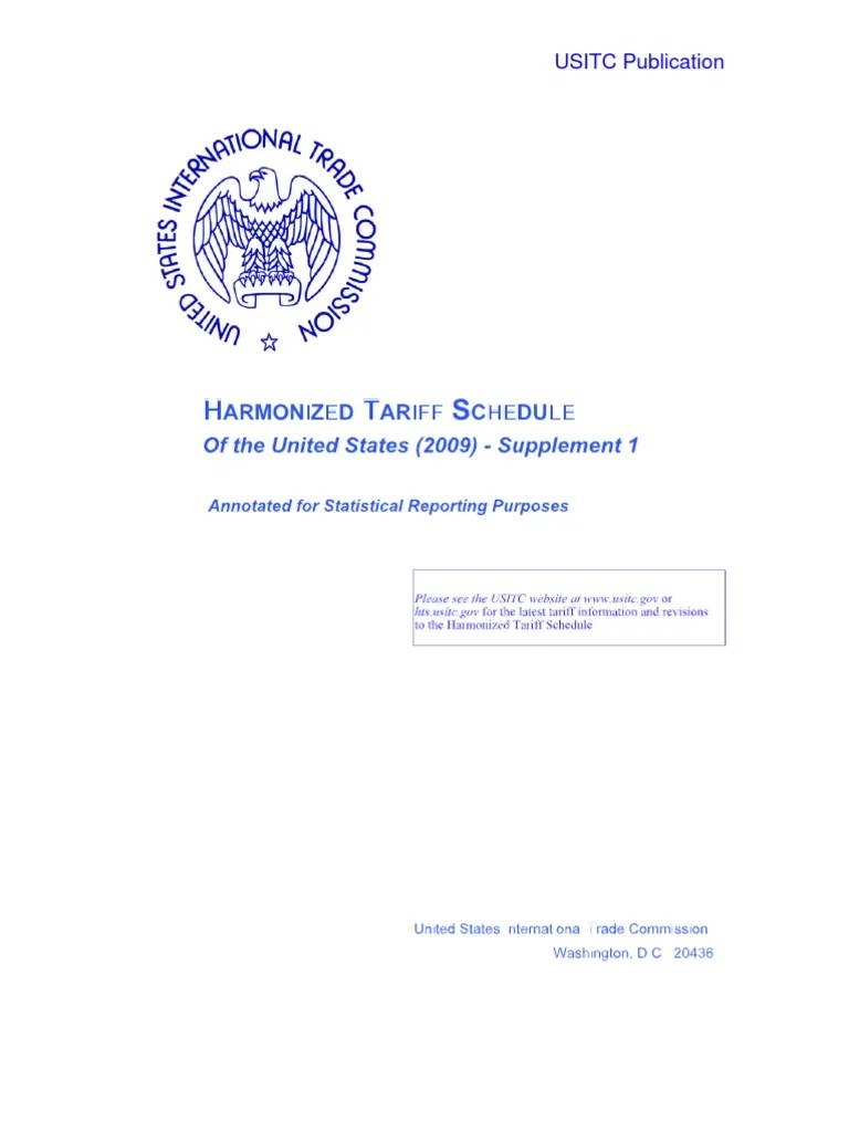 Harmonized Tariff Schedule