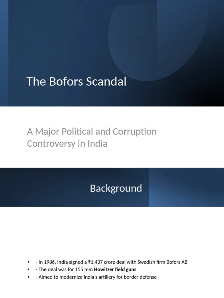 Bofors Scandal Presentation1 PDF